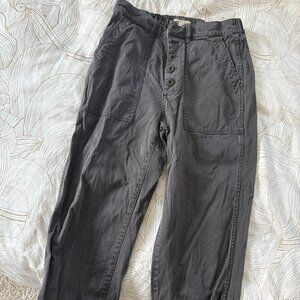 Vintage Madewell Black Cropped Cargo-like Pants, 28